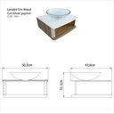 Ver imagem 2 de Lavabo para Banheiro Cris Wood 50,5cm x 47,0cm x 31,1cm Branco/Branco, Amadeirada