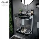 Ver imagem 3 de Lavabo para Banheiro Cris Mold 50,5cm x 65,5cm x 46,0cm Preto/Silver