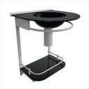 Ver imagem 1 de Lavabo para Banheiro Cris Mold 50,5cm x 65,5cm x 46,0cm Preto/Silver
