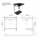 Ver imagem 2 de Lavabo para Banheiro Cris Mold 50,5cm x 65,5cm x 46,0cm Preto/Silver