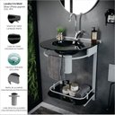 Ver imagem 4 de Lavabo para Banheiro Cris Mold 50,5cm x 65,5cm x 46,0cm Preto/Silver