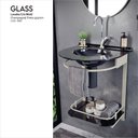 Ver imagem 4 de Lavabo para Banheiro Cris Mold 50,5cm x 65,5cm x 46,0cm Preto/Champagne