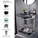 Ver imagem 5 de Lavabo para Banheiro Cris Mold 50,5cm x 65,5cm x 46,0cm Preto/Champagne