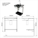 Ver imagem 3 de Lavabo para Banheiro Cris Mold 50,5cm x 65,5cm x 46,0cm Preto/Champagne