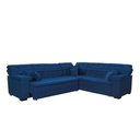 Ver mais imagens de Sofá Magno 2.57x2.37m de Canto, Retrátil e Reclinável - Azul