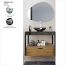 Ver imagem 5 de Gabinete Creta em Porcelanato 71,2cm x 68,0cm x 43,0cm Preto/Amendoeira/Nero/Fumê/Black