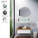 Ver imagem 5 de Gabinete Lapas em Porcelanato 71,2cm x 68,0cm x 43,0cm Branco/Amendoeira/Le Blanc/Incolor/Silver