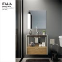 Ver imagem 3 de Gabinete Roma Incolor Jateado 58,7cm x 52,8cm x 42,8cm Prata/Amendoeira