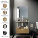 Ver imagem 5 de Gabinete Roma Incolor Jateado 58,7cm x 52,8cm x 42,8cm Prata/Amendoeira