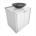 Ver imagem 1 de Gabinete Versalhes 62,5 cm X 67,0cm x 40,0cm Branco/Fumê