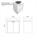 Ver imagem 2 de Gabinete Versalhes 62,5 cm X 67,0cm x 40,0cm Branco/Fumê