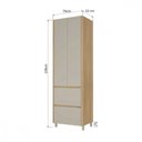 Ver imagem 3 de Paneleiro 2 Portas 2 Gavetas Nesher Rainha 70cm 100 MDF