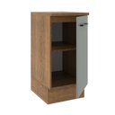 Ver imagem 5 de Balcão Armário de Cozinha 40 cm 1 Porta Rustic/Cinza Agata Madesa