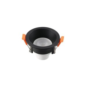 Spot de LED Recuado Blumenau 6W Redondo Preto Bivolt 6500K Luz Branca