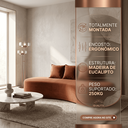 Ver imagem 4 de Sofá Tóquio Puff Orgânico Suede 200cm com 3 Almofadas Design Curvo Luxo para Sala e Recepção:Terraco