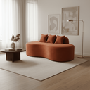 Ver mais imagens de Sofá Tóquio Puff Orgânico Suede 200cm com 3 Almofadas Design Curvo Luxo para Sala e Recepção:Terraco