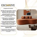 Ver imagem 5 de Sofá Tóquio Puff Orgânico Suede 200cm com 3 Almofadas Design Curvo Luxo para Sala e Recepção:Terraco