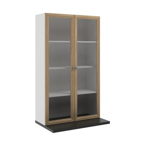 Aéreo de Cozinha Moderno 2 Portas em Vidro 80cm Ditália