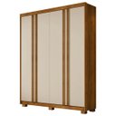 Ver imagem 1 de Guarda-roupa de Solteiro 4 Portas Ripadas 100% Mdf Nanu