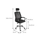Ver imagem 4 de Kit 2 Cadeira Escritório Presidente Office Tela Mesh Viena 3324