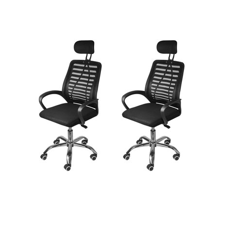 Kit 2 Cadeira Escritório Presidente Office Tela Mesh Viena 3324