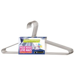 Cabide Tintureiro Cromado Organização Roupa Armario - Kit com 5 unidades - 1