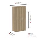 Ver imagem 5 de Armário Alto 02 Portas Pivotante 159,6cm x 79,2cm Marrom/Noce Marromle
