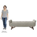 Ver imagem 5 de Puff Recamier Calçadeira 140cm Base Madeira Neville P02 Bouclé Cru - Mpozenato
