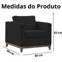 Ver imagem 6 de Poltrona Aspen Base Fixa Madeira Suede Preto Sala de Estar Recepção