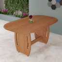 Ver imagem 1 de Mesa de Jantar Oval em Mdf 137x90cm para Sala Cozinha 6 Lugares:nature