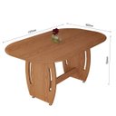 Ver imagem 3 de Mesa de Jantar Oval em Mdf 137x90cm para Sala Cozinha 6 Lugares:nature