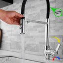 Ver imagem 7 de Torneira de Cozinha Monocomando Flexível com Saída de Água Filtrada (Bella - Cromo)