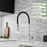 Torneira de Cozinha Monocomando Flexível com Saída de Água Filtrada (Bella - Cromo) - 8