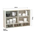 Ver imagem 3 de Armário 120cm 2 Portas C/Nicho Lis Legno Crema C/Cumaru