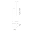 Ver imagem 4 de Arandela Style Led Duplo Moderna 10w 3000k Preto Spotline