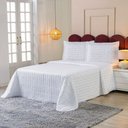 Ver imagem 1 de Cobre Leito Lótus Casal 3 Peças Matelado Branco