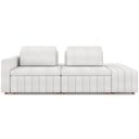 Ver imagem 3 de Sofá Ilha com Puff para Sala Living 245cm Amber M03 Bouclê Branco - Lyam Decor