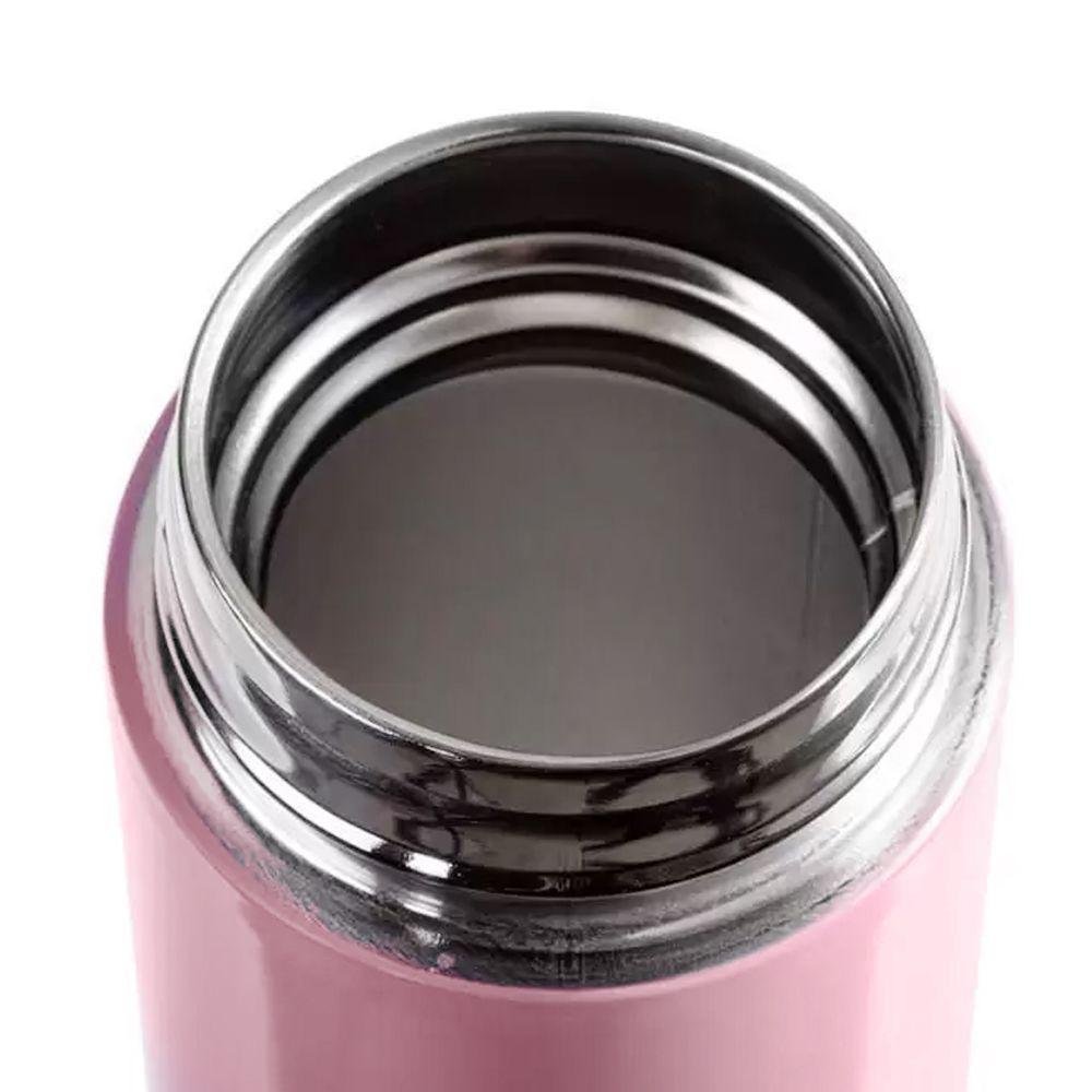 Garrafa Térmica Inteligente de Inox 500ml Tampa C/sensor de Temperatura Led Água Café Chá Rosa - 6