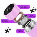 Ver imagem 5 de Garrafa Térmica Inteligente de Inox 500ml Tampa C/sensor de Temperatura Led Água Café Chá Rosa