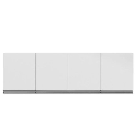 Armário Aéreo de Cozinha Suspenso 160cm 4 Portas Andréia MDP Branco Parede