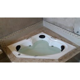 Banheira de Canto Sevilha COMPLETA com hidro em acrílico  220V (1,36x1,36x0,47) - 2