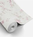 Ver imagem 3 de Papel de Parede com Tons de Verde e Detalhes em Rosa para Sala e Quarto