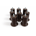 Ver imagem 2 de Pés para Cama Box Bau e Moveis em Geral com 8cm de Altura na Cor Marrom Kit com 12 Unidades