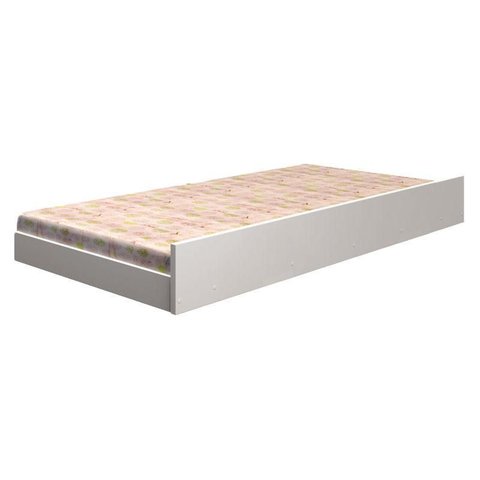 Cama Auxiliar Solteiro Branco Acetinado - Tigus