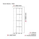 Ver imagem 4 de Torre Nicho em Madeira 4 Prateleiras sem Portas