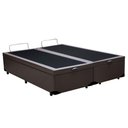 Ver imagem 3 de Cama Box Baú Blindado Casal Bipartido 138x188cm Sintético Marrom Homequeen