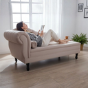Ver imagem 2 de Recamier Decorativo Divã Amsterdã 147cm Lado Direito Bouclé Capuccino