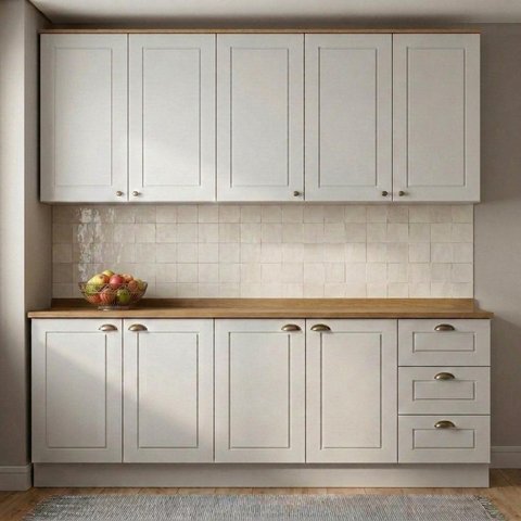 Cozinha Compacta 4 Peças 9 Portas 3 Gavetas 200cm com Tampo