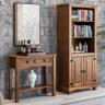 Kit Aparador Rústico 2 Gavetas com Estante Livreiro 2 Portas Majestic M06 Imbuia Fosco - Lyam Decor - 2