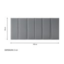 Ver imagem 4 de Cabeceira Box Queen Duana Painel Estofado Dobrável para Quarto Fixação Parede - Cinza
